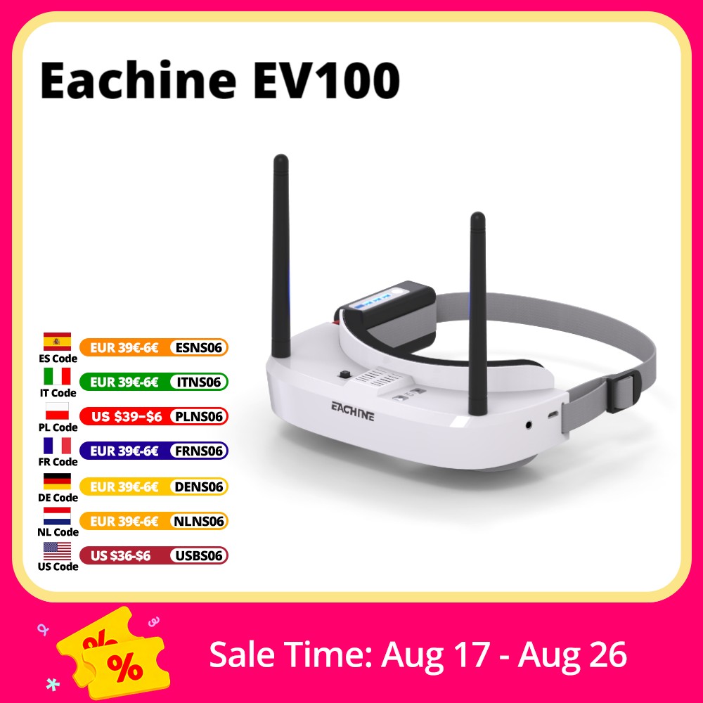 Eachine EV100 720*540 5.8G 72C - Rc Helicopter Case avaliação e preço